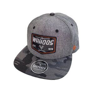 Zephyr Wahoos Snapback Hat OS Embroidered Gray Black Camo Adjustable Active NEW